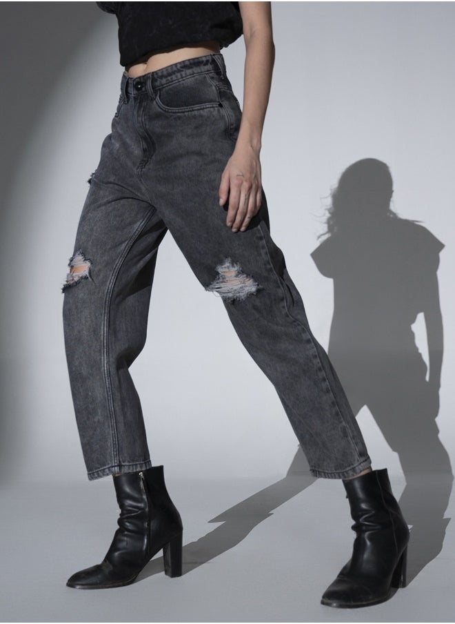 Hubberholme Grey Jeans For Women  - Image 2
