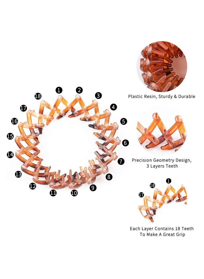 أوزيغالور 3 قطع مشبك صانع الكعكة، مشابك شعر على شكل عش طائر، مشابك شعر على شكل ذيل حصان، مشابك شعر بمشبك مخلب للنساء والفتيات - Image 4