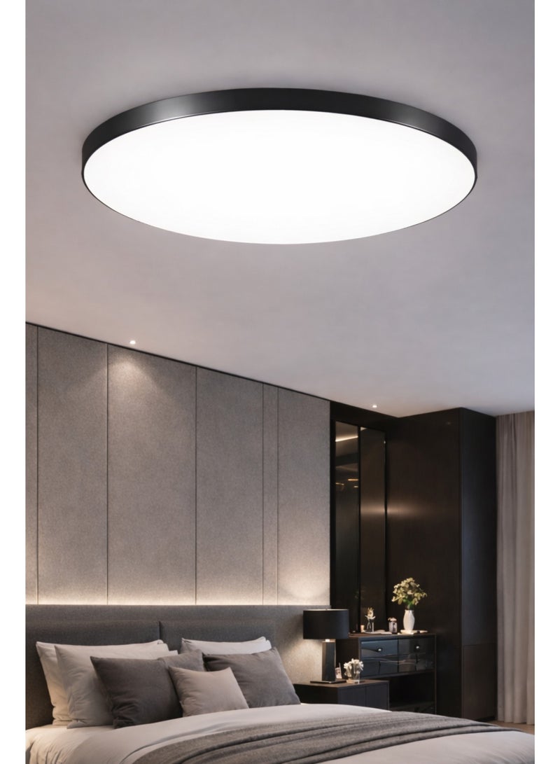 AL THURAYAT Modern 50cm LED ceiling light, energy-saving, 3-color lighting, LED ceiling light for kitchens and home decor. (Black color) - Image 1