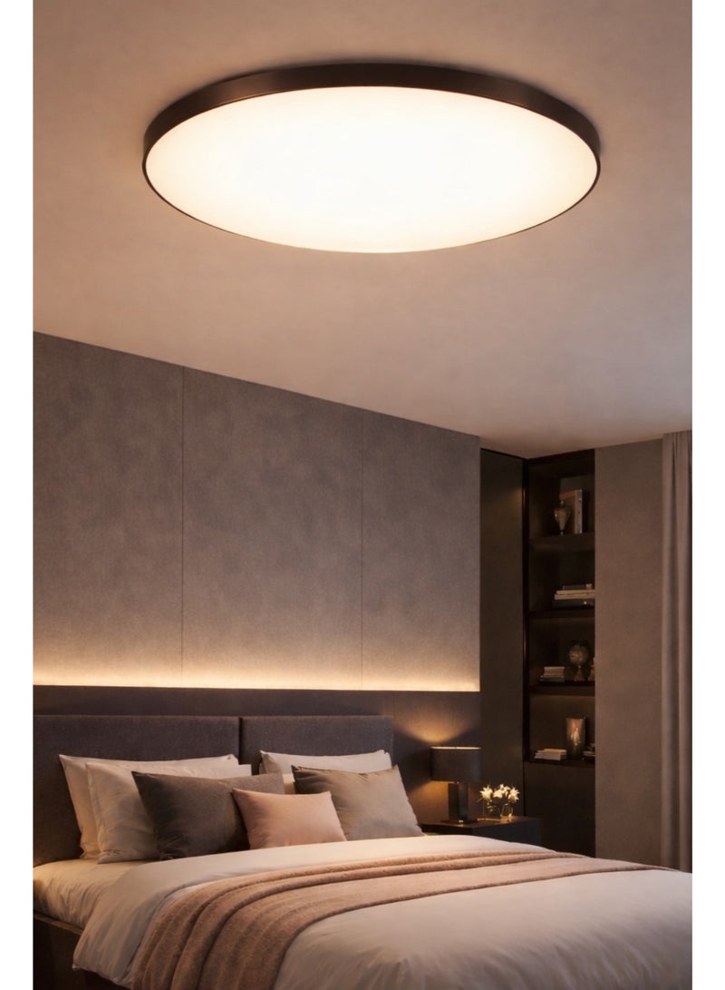 AL THURAYAT Modern 50cm LED ceiling light, energy-saving, 3-color lighting, LED ceiling light for kitchens and home decor. (Black color) - Image 2