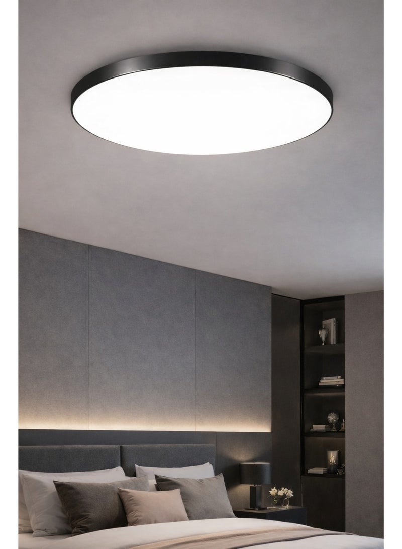 AL THURAYAT Modern 50cm LED ceiling light, energy-saving, 3-color lighting, LED ceiling light for kitchens and home decor. (Black color) - Image 4