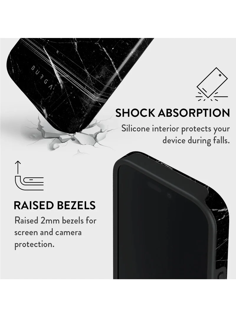 BURGA iPhone 16 Pro Max Case, 2 Piece Hard Shell + TPU Interior, Shock Absorption, All Port Accessible, Raised Bezel For Screen & Camera Protection, Never Fading HQ Print, Noir Origin