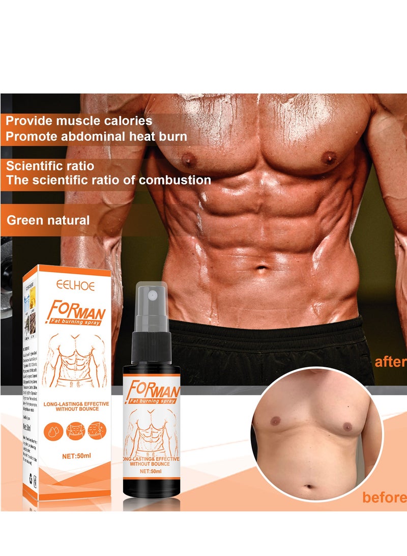 EELHOE Gynecomastia Reduction Spray, Natural Body Firming Spray for Men, Organic Chest Fat Slimming & Cellulite Reduction, Skin Tightening Formula, 50ml - Image 2