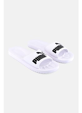 PUMA Men Purecat Brand Logo Slip On Slides, White  - Image 1
