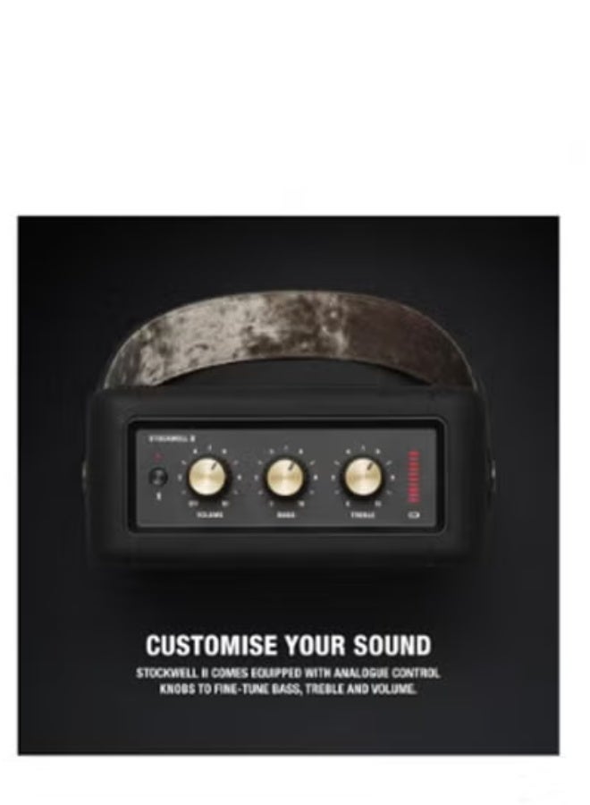 Marshall Stockwell II Portable Bluetooth Speaker, Black and Brass - Image 5