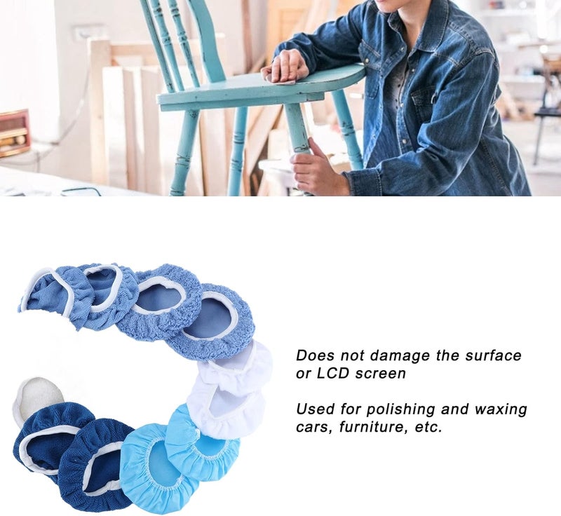 28Pcs Buffer Bonnets, Polishing Waxers Pads with 4 Materials for Car and Furniture Waxing - Multi - Function, Non Shedding, Easy to Wash, Durable Use - Image 2