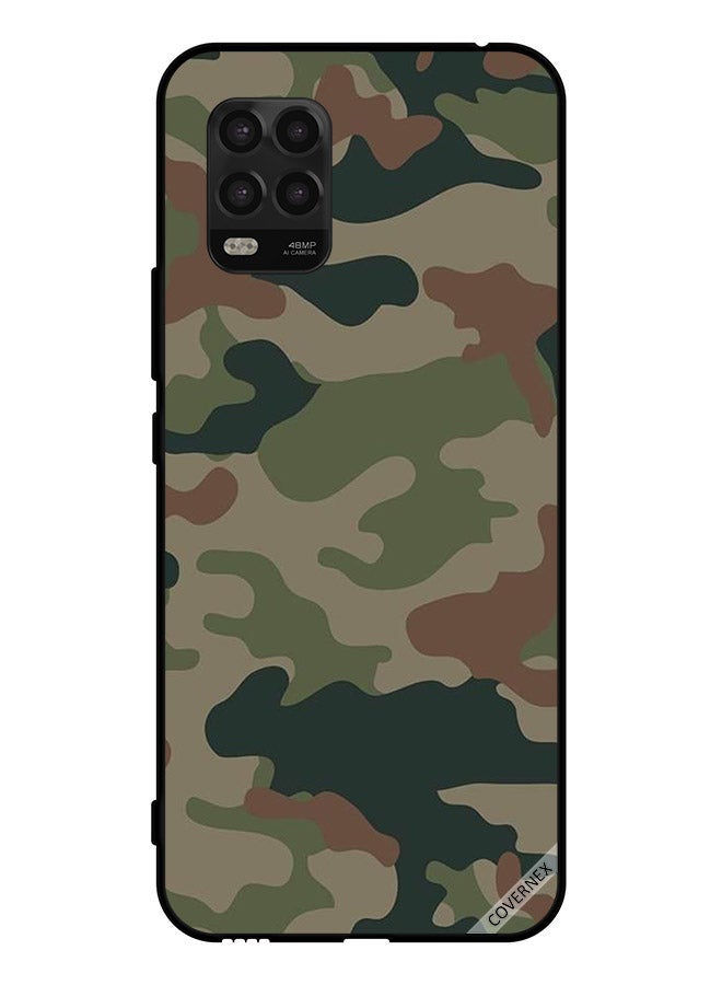 Covernex Protective Case Cover For Xiaomi Mi 10 Lite 5G Green & Brown Camouflage Pattern  - Image 1