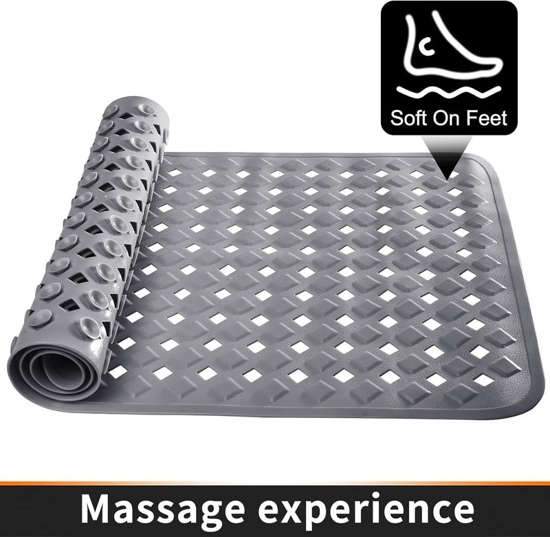 TAGPR Door mat Bathroom mats Anti Slip for Entrance Floor Foot Skid Bathtub Bath Shower Suction Cups (Grey 70x40cm) - Image 3