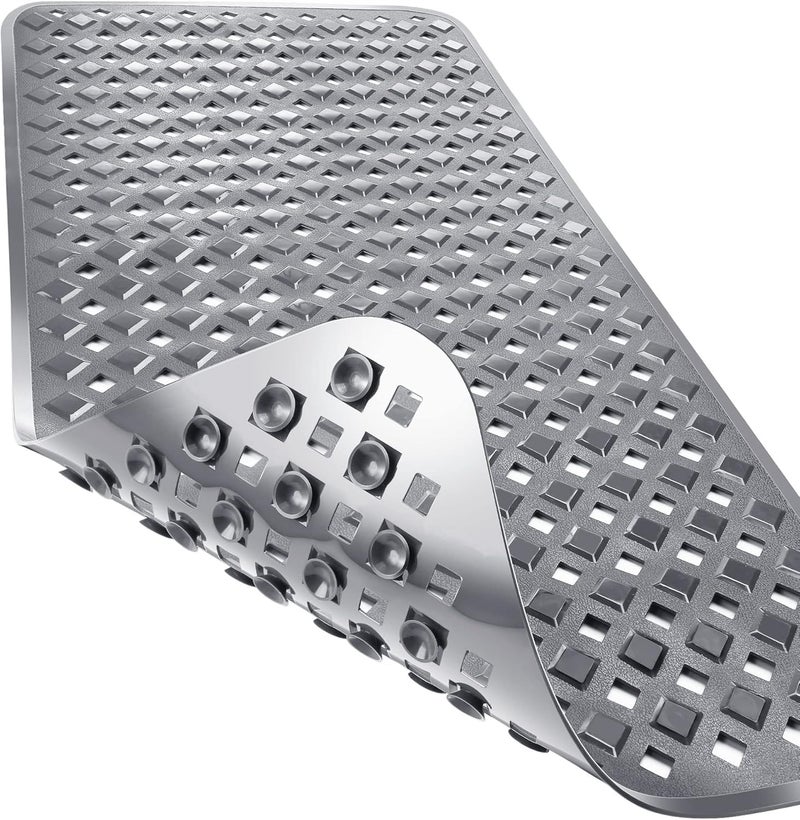 TAGPR Door mat Bathroom mats Anti Slip for Entrance Floor Foot Skid Bathtub Bath Shower Suction Cups (Grey 70x40cm) - Image 1