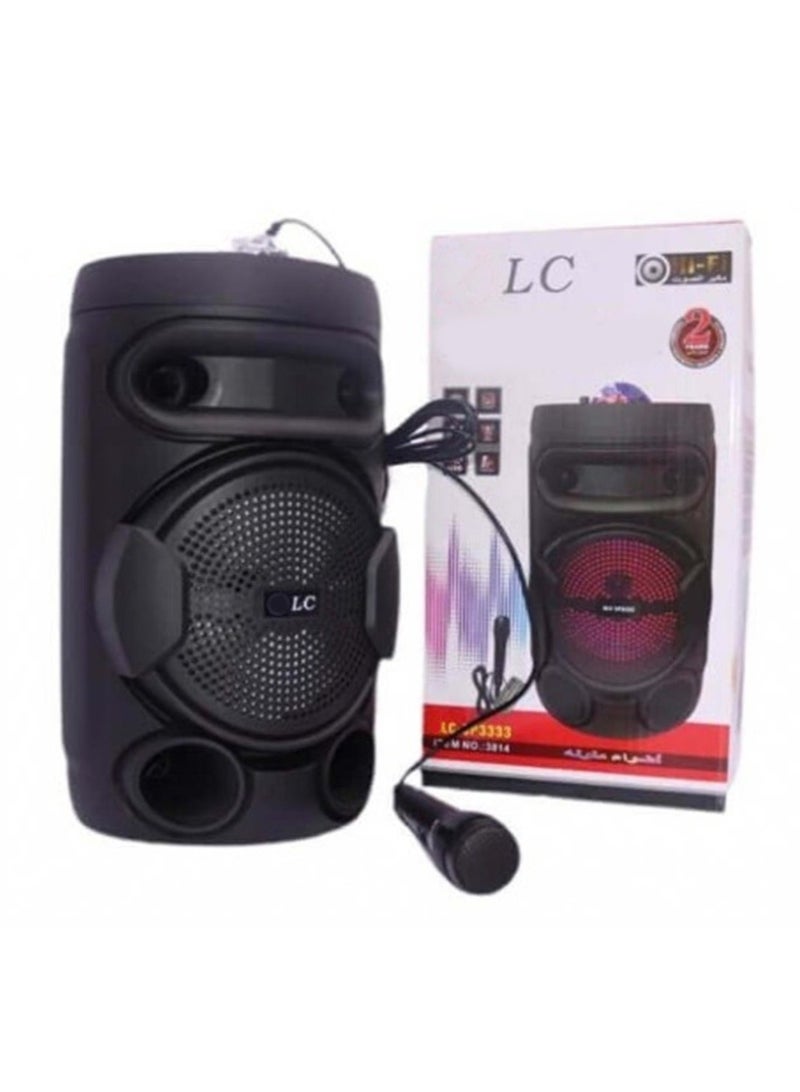 LC Portable Bluetooth Speaker – Hi-Fi Wireless Speaker with Microphone and LED Light - Image 1
