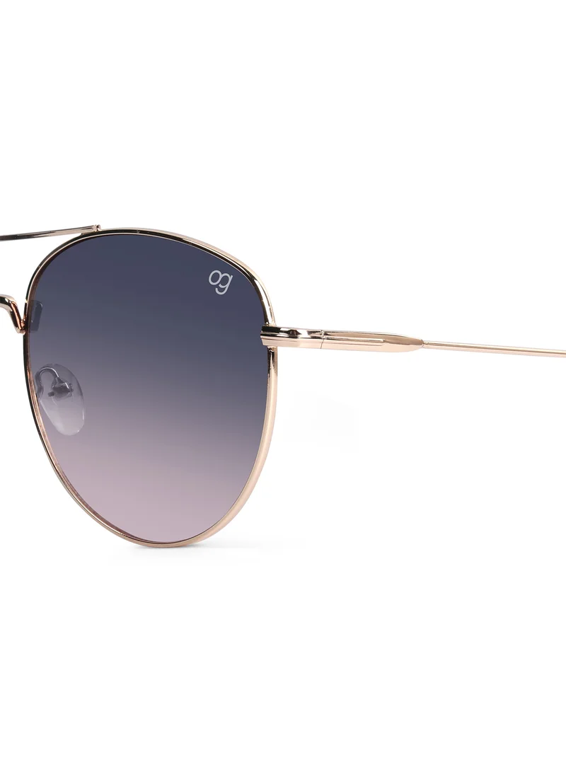 Woggles UV- Protected  Blue Aviator Sunglasses