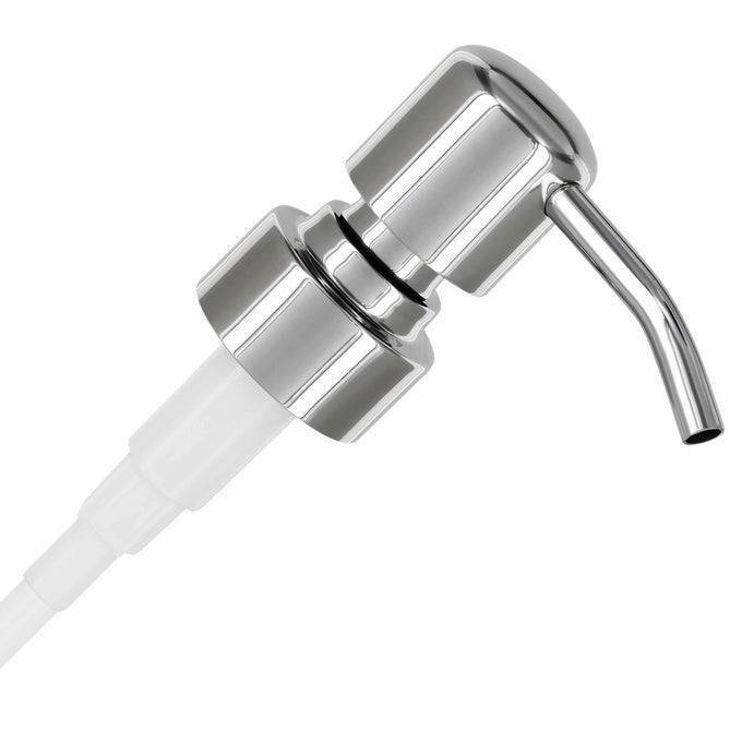 SOAP DISPENSER PUMP HEAD ZAGREB SPARE REPLACEMENT FOR STANDARD NECK SIZE 2628 MM THREAD FROM STAINLESS STEEL SILVER CHROME