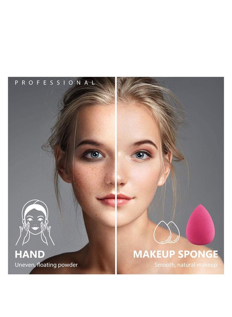 Kanza مجموعة إسفنجات مكياج متعددة الاستخدامات من كانزا - قطعتين باللونين الوردي والبنفسجي - Image 4