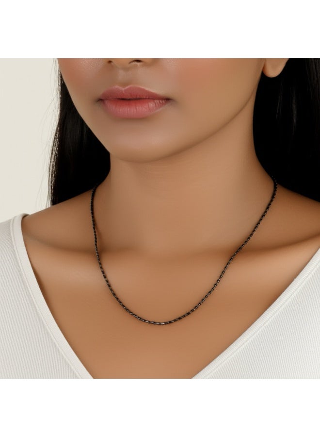 Pretty Precious Cubic Zirconia Mala Necklace for Women | Elegant CZ Beaded Long Necklace | Sparkling Fashion Jewellery for Parties & Special Occasions - Image 1