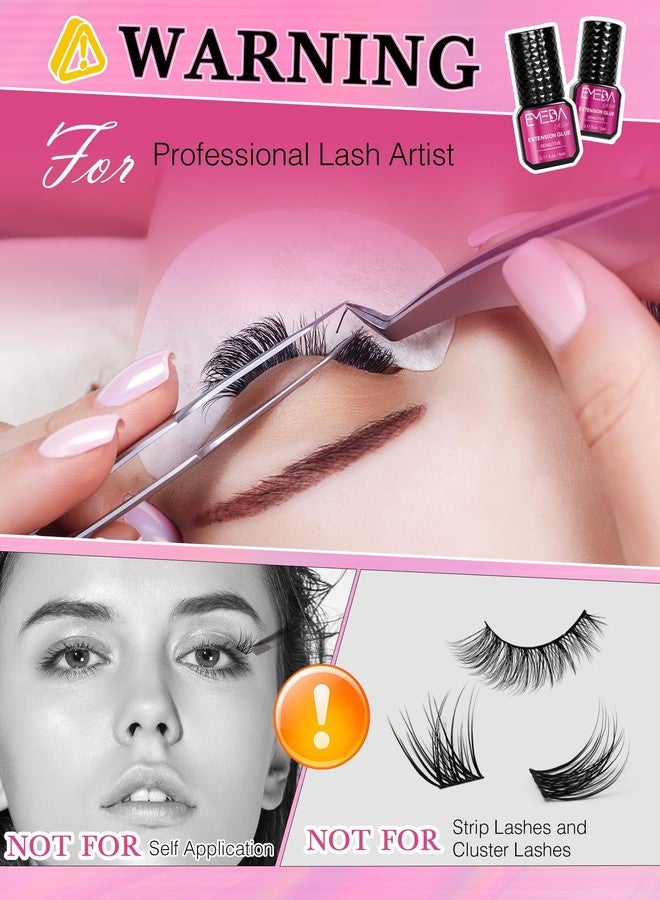 إيميدا غراء إيميدا لتطويل الرموش الحساسة، قوي للغاية، يدوم 8 أسابيع / وقت تجفيف ثانية واحدة، لاصق رموش مضاد للحساسية وخالٍ من الفورمالديهايد، غراء رموش أسود احترافي للاستخدام من قبل فنيي الرموش في الصالونات (حساس 5 مل) - Image 4