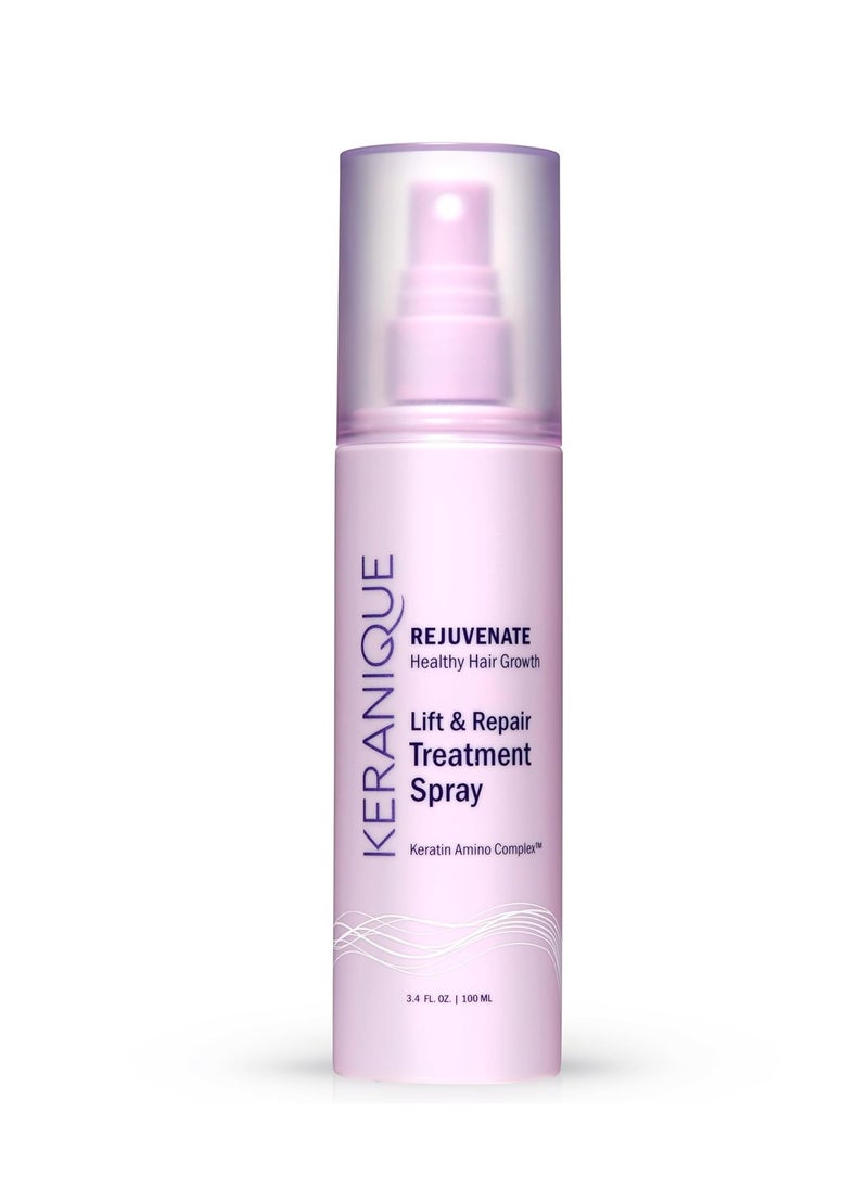 Keranique - Keranique Hair Thickening Spray - Lift & Repair Volumizing Spray for Instant Volume, Texture - Styling Texturizing Spray For Fine Hair - Heat Damage Protectant With Keratin 3.4 oz - Image 1