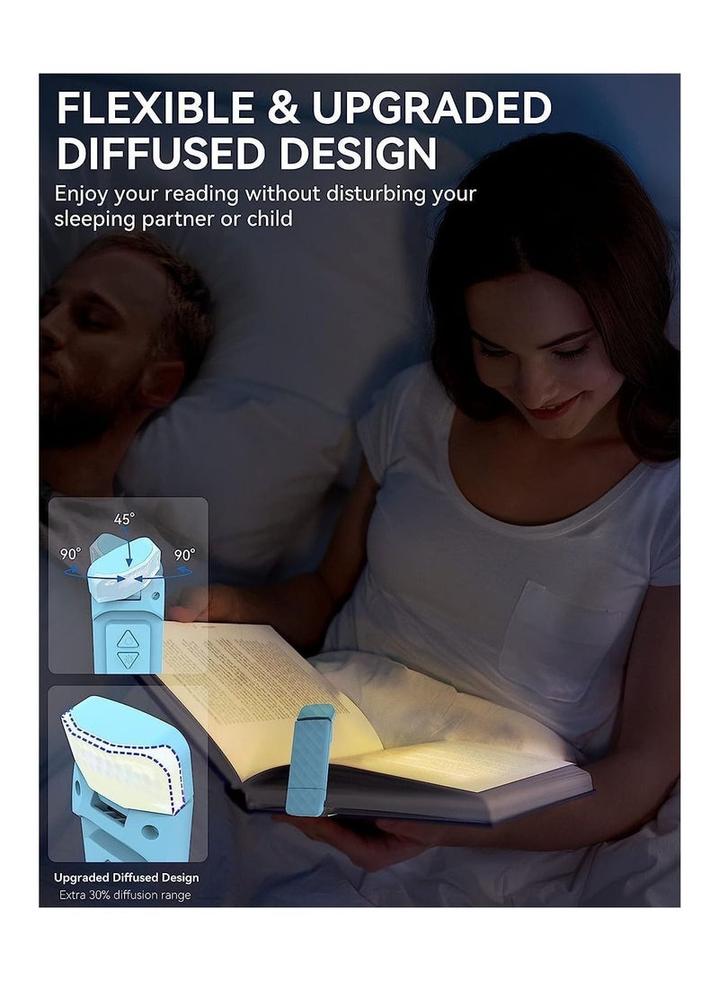 Y&D Rechargeable Book Reading Light, Eye Caring Light Clip on with Adjustable 3 Colors & 5 Brightness Levels, Dimmable, Compact Long Lasting, Portable LED Bookmark Lamp for Lovers - Image 1