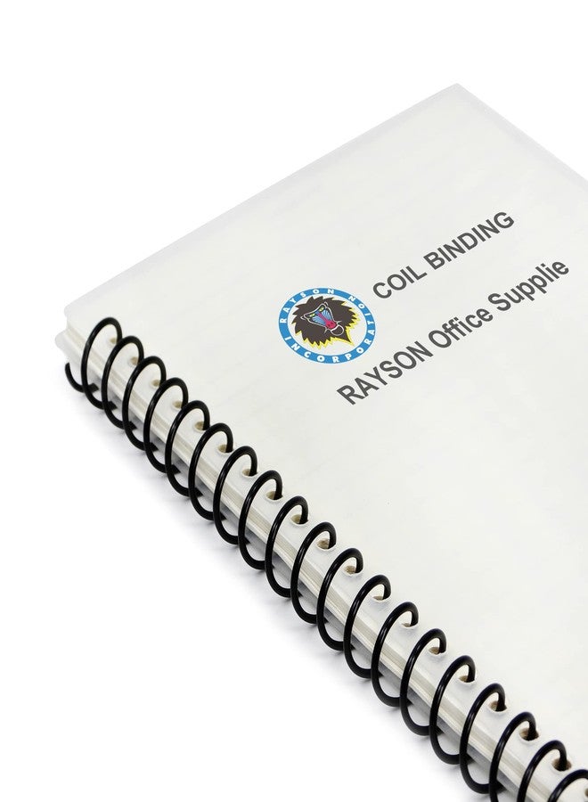 Rayson 3:1 Pitch Plastic Spiral Binding Coils, 7/16" Diameter, 11.1mm, Binds Up to 80 Sheets, Letter Size (8.5" x 11"), Black, Pack of 100 - Image 2