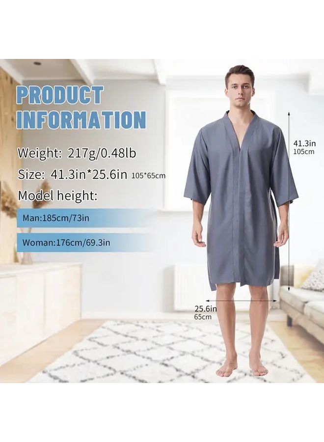 Blue Microfiber Surf Poncho Towel Ultra Absorbent Quick Dry Compact 41 3x25 6in Beachwear - Image 3