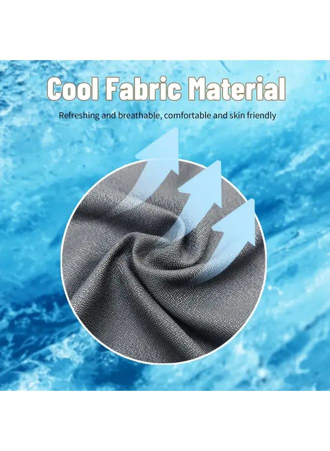 Blue Microfiber Surf Poncho Towel Ultra Absorbent Quick Dry Compact 41 3x25 6in Beachwear - Image 2