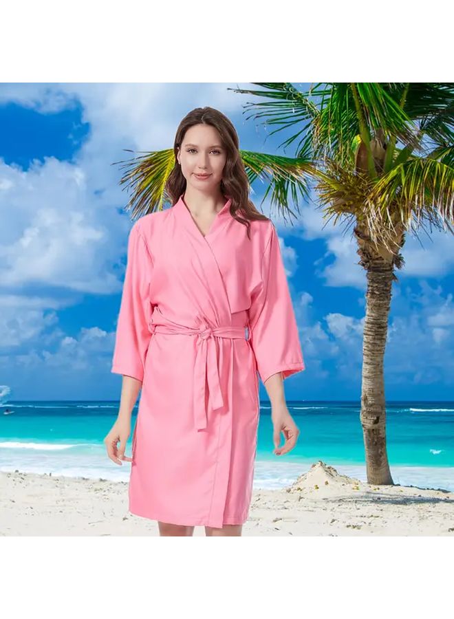 Blue Microfiber Surf Poncho Towel Ultra Absorbent Quick Dry Compact 41 3x25 6in Beachwear - Image 5