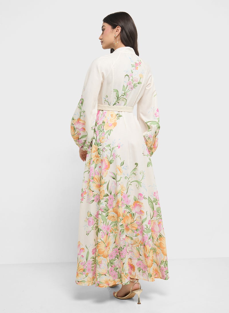 ايلا فستان بطبعة زهور - Image 2