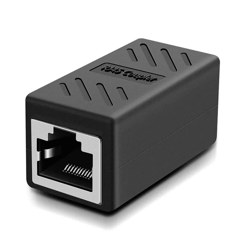 COOLCOLD RJ45 Ethernet Coupler Cat7, Cat6 Cat5e LAN Coupler Ethernet Extender Adapter Extension Jointer Extending The Ethernet Cables Female to Female Connector (Pack of 1) - Image 1