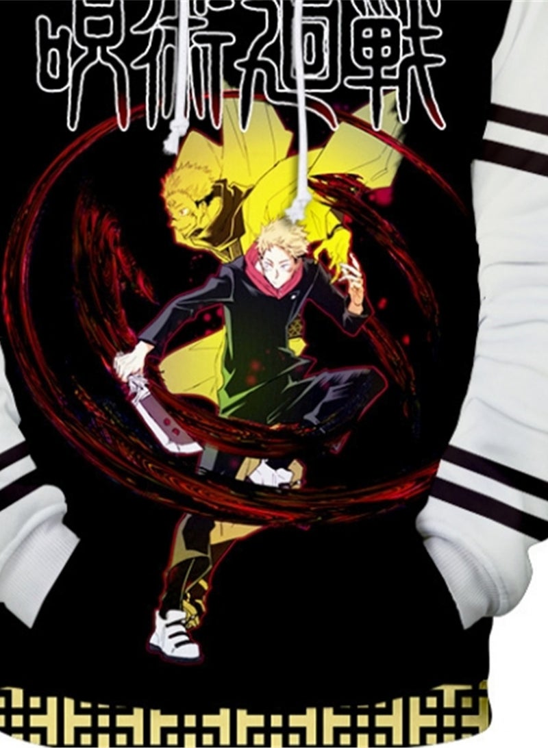 سويت شيرت بقلنسوة بطباعة رقمية ثلاثية الأبعاد من Anime Jujutsu Kaisen - Image 4