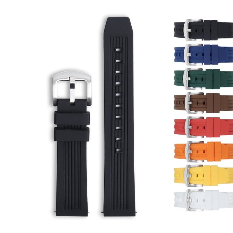 Bluejw High Quality 20mm 22mm Silicone Replacement Watch Strap – Adjustable Comfortable Watch Band for Easy Replace the Watch Strap, Durable Soft Accessory Compatible with Multiple Smartwatches - Image 5