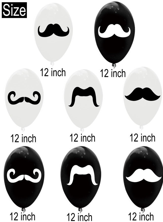 CupaPlay 60PCS Moustache Latex Balloons Party Decorations-Moustache Theme Party Supplies Black Moustache Birthday Baby Shower Wedding Party Favors - Image 3