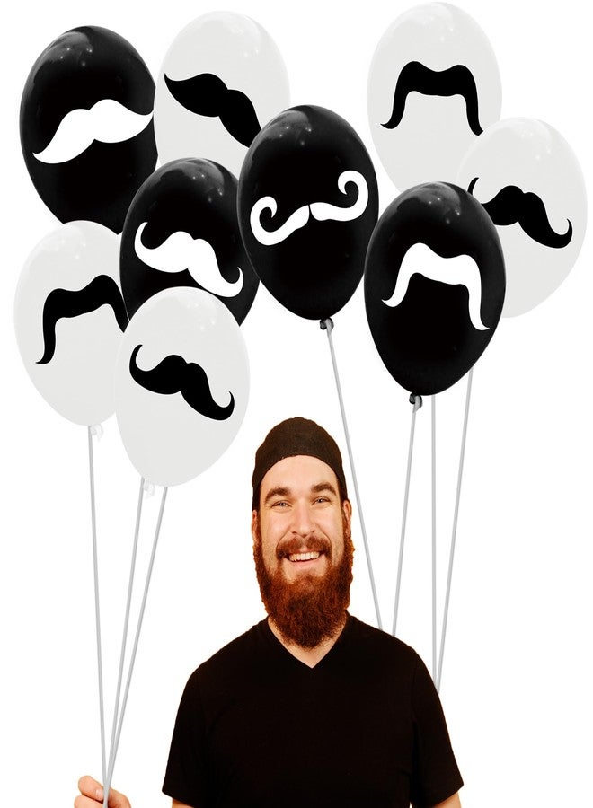 CupaPlay 60PCS Moustache Latex Balloons Party Decorations-Moustache Theme Party Supplies Black Moustache Birthday Baby Shower Wedding Party Favors - Image 5