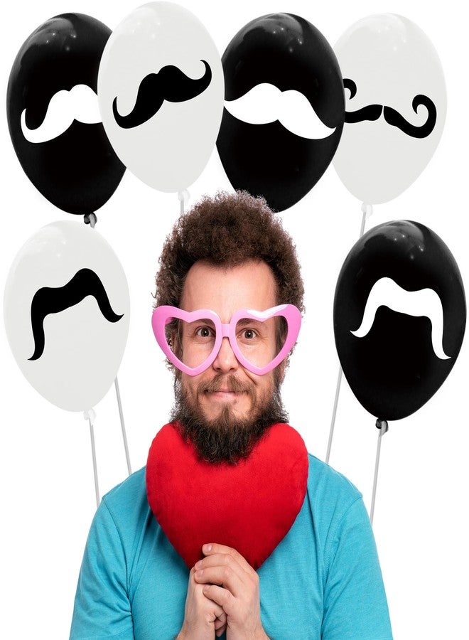 CupaPlay 60PCS Moustache Latex Balloons Party Decorations-Moustache Theme Party Supplies Black Moustache Birthday Baby Shower Wedding Party Favors - Image 4