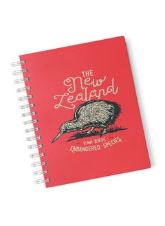 LIT New Zealand Design Spiral Notebook Kiwi Print  - Image 1