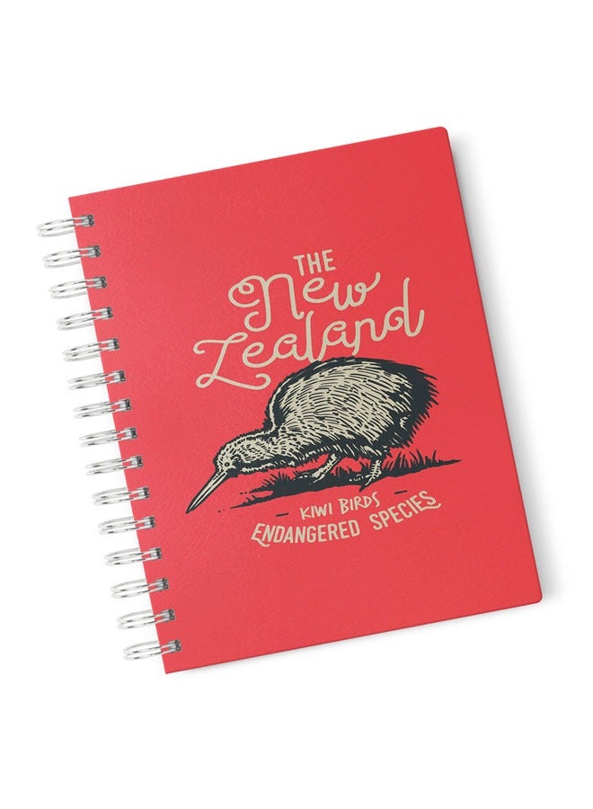 LIT New Zealand Design Spiral Notebook Kiwi Print  - Image 1