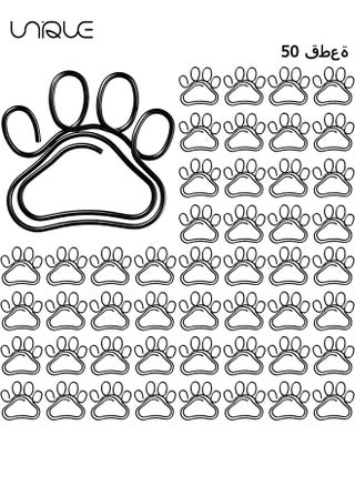 50 Pcs Cat Paw Paper Clips - Fun Paperclips Animal Bookmark for Work School Kids Students Teachers Office Supplies (Black) - pzsku/ZCF4CA40A2FD075936B29Z/45/_/1702954360/7e0f09de-4100-408e-9170-c8080ae566ca