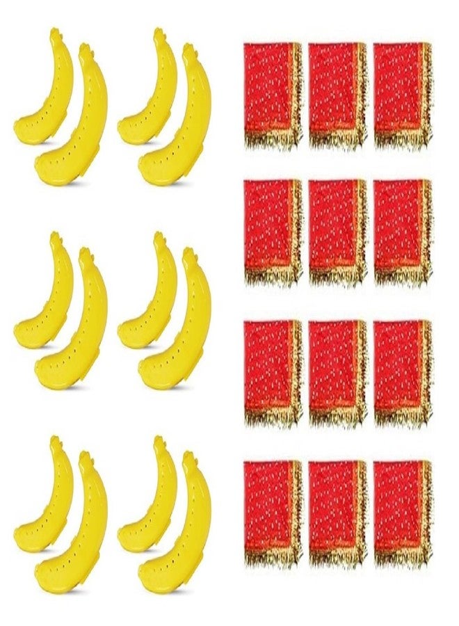 GLAN Navratri Gift Kanya Pujan Gift Kanjak Return Gift Items for Kids Boys and Girls Pack of 1 (12 Banana Case with 12 Gotta Chunni) - Image 1