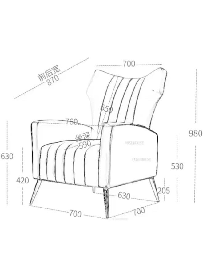 Modern Velvet Accent Chair - Image 2