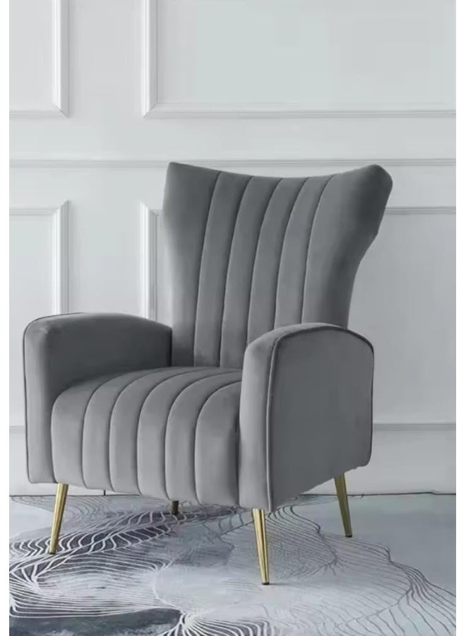Modern Velvet Accent Chair - Image 1