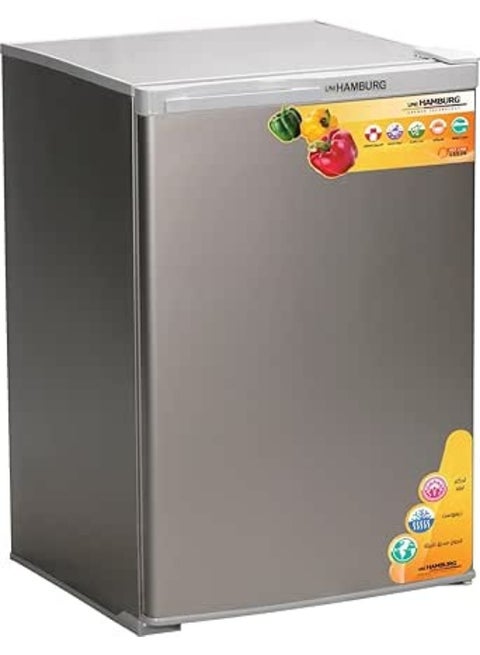 ثلاجة هامبورغ FB15 ميني بار سعة 130 لترًا - فضي