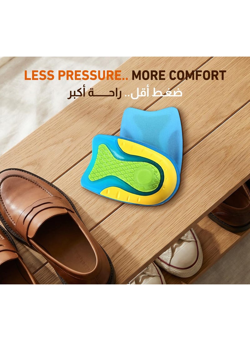 Tishta Gel Heel Pads - Shock Absorption Support for Daily Comfort and Heel Relief - Soft Gel Cushion for Walking and Long Standing-Model2 - (Large) - Image 3