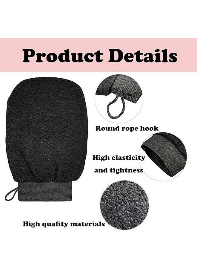Exfoliating Bath Scrub Mitt, Black, Deep Cleansing Body Glove - Image 3