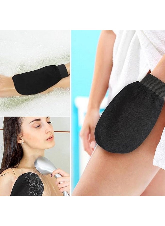 Exfoliating Bath Scrub Mitt, Black, Deep Cleansing Body Glove - Image 4