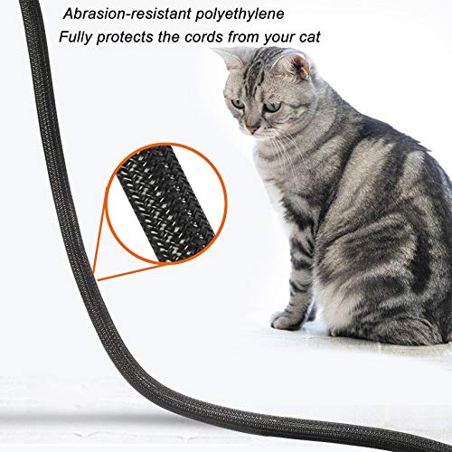 CrocSee 25ft - 1/2 inch Braided Cable Management Sleeve Cord Protector - Self-Wrapping Split Wire Loom for TV/Computer/Home Theater/Engine Bay - Black - Image 4
