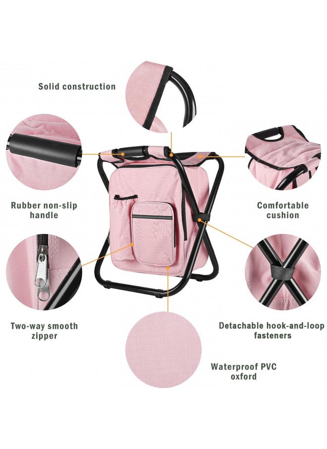 Kikerike Kikerike Backpack Stool Cooler Chair Heavy Duty 400 LBS Max Load Portable Lightweight Stool Backpack Folding Fishing Cooler Stool for Camping Hunting Fishing  - Image 4