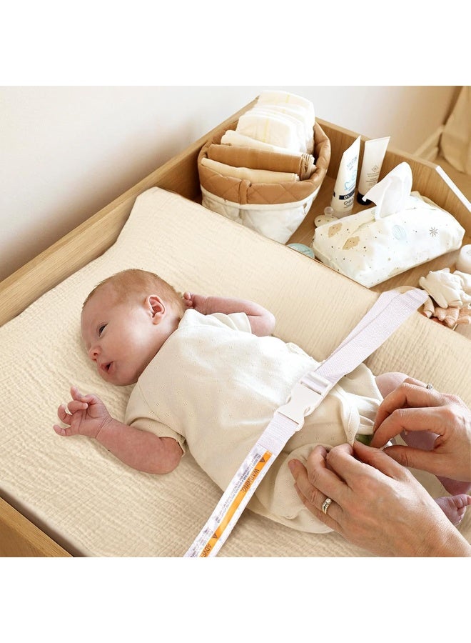 PRIMLECT Muslin Changing Pad Cover Unisex, Solid Color Muslin Baby Changing Mats for Boys & Girls, 100% Cotton 3-Pack - Image 5