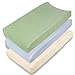 PRIMLECT Muslin Changing Pad Cover Unisex, Solid Color Muslin Baby Changing Mats for Boys & Girls, 100% Cotton 3-Pack - Image 2