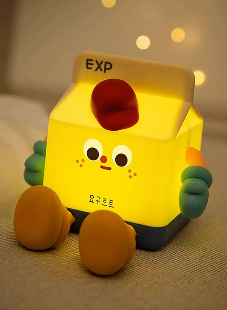 Excefore Night Light for Kids, Milk Carton Night Lights with USB Rechargeable, Cute Birthday Gifts, Kawaii Room Decor LED Lights, Nursery Night Lamp for Baby . - Image 1