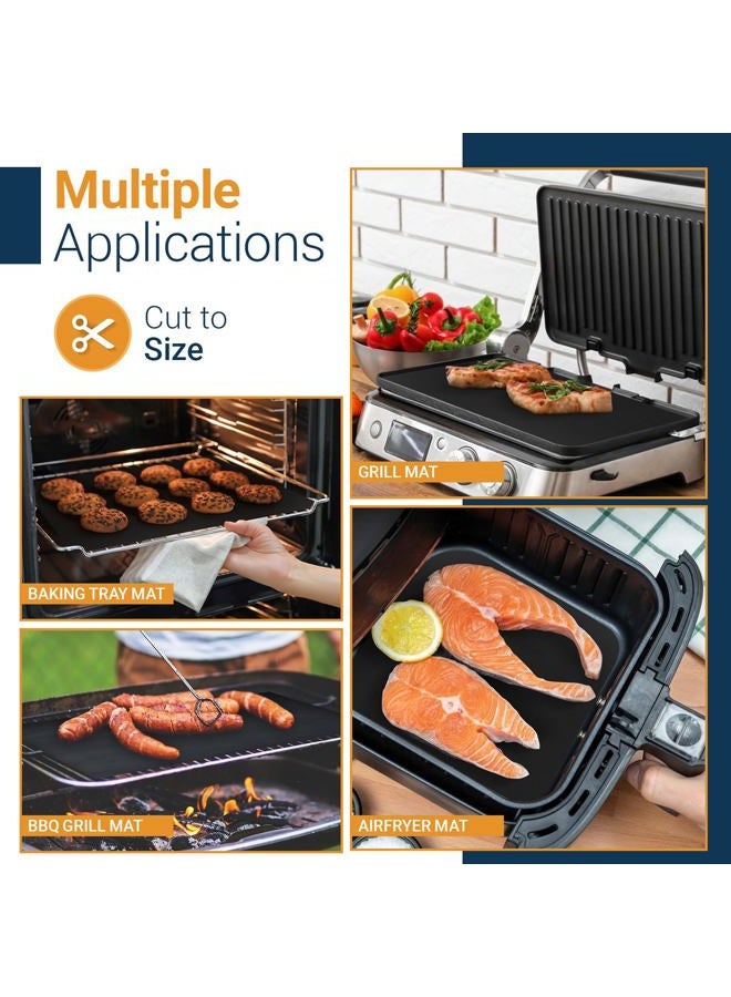 Linda'S Essentials Extra Large Bbq Grill Mat (3 Pack) - Reusable Non Stick Heat Resistant Mats For Charcoal Grill, Electric And Gas Mats, Must Have Accessories - Image 5