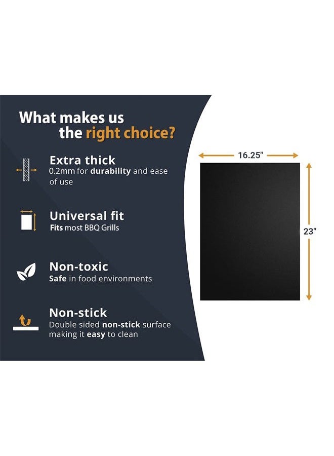 Linda'S Essentials Extra Large Bbq Grill Mat (3 Pack) - Reusable Non Stick Heat Resistant Mats For Charcoal Grill, Electric And Gas Mats, Must Have Accessories - Image 4