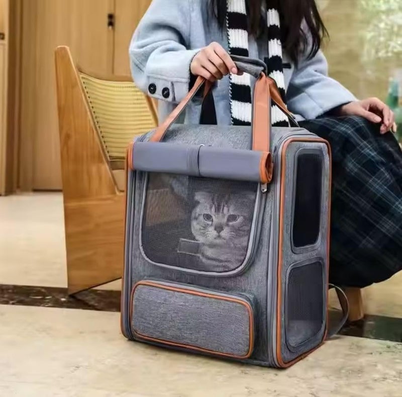 Glaceon Pet Transporter Backpack for Dogs,Foldable Cats, Puppies, Fully Ventilated Mesh, Airline Approved, Designed for Travel, Hiking, Walking, Use of The Open Air (GL-05) - Image 4